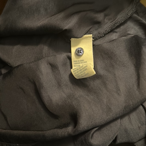 American Eagle Outfitters Silky Navy Blue Ruffle Dress - Picture 6 of 7